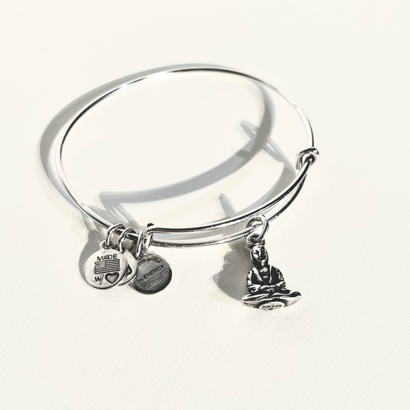 Alex & Ani Silver 2 Bracelet Bangle Set Retired - Picture 9 of 10